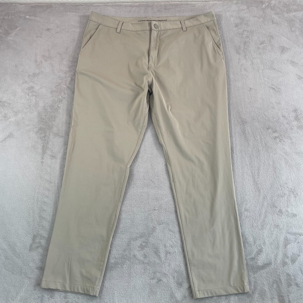 Rhone Commuter Pants 40x30 Khaki Slim Fit Wrinkle Resistant Stretch NWOT $138